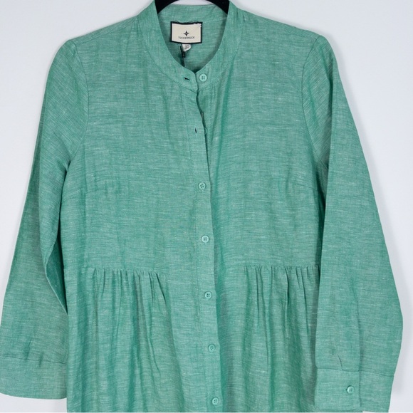 NWT TUCKERNUCK Sea Green Lydell Linen Blend Maxi Dress - Picture 9 of 15